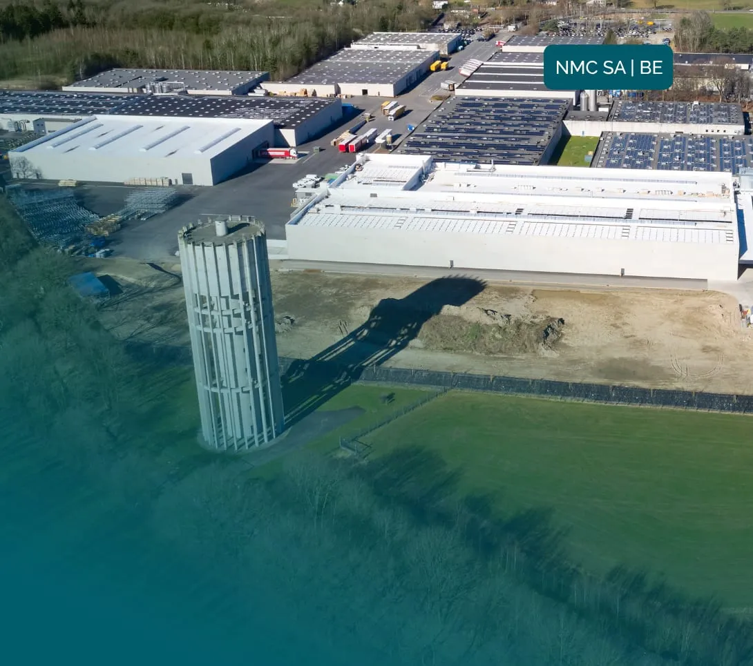 Vue aérienne d’un site de production NMC