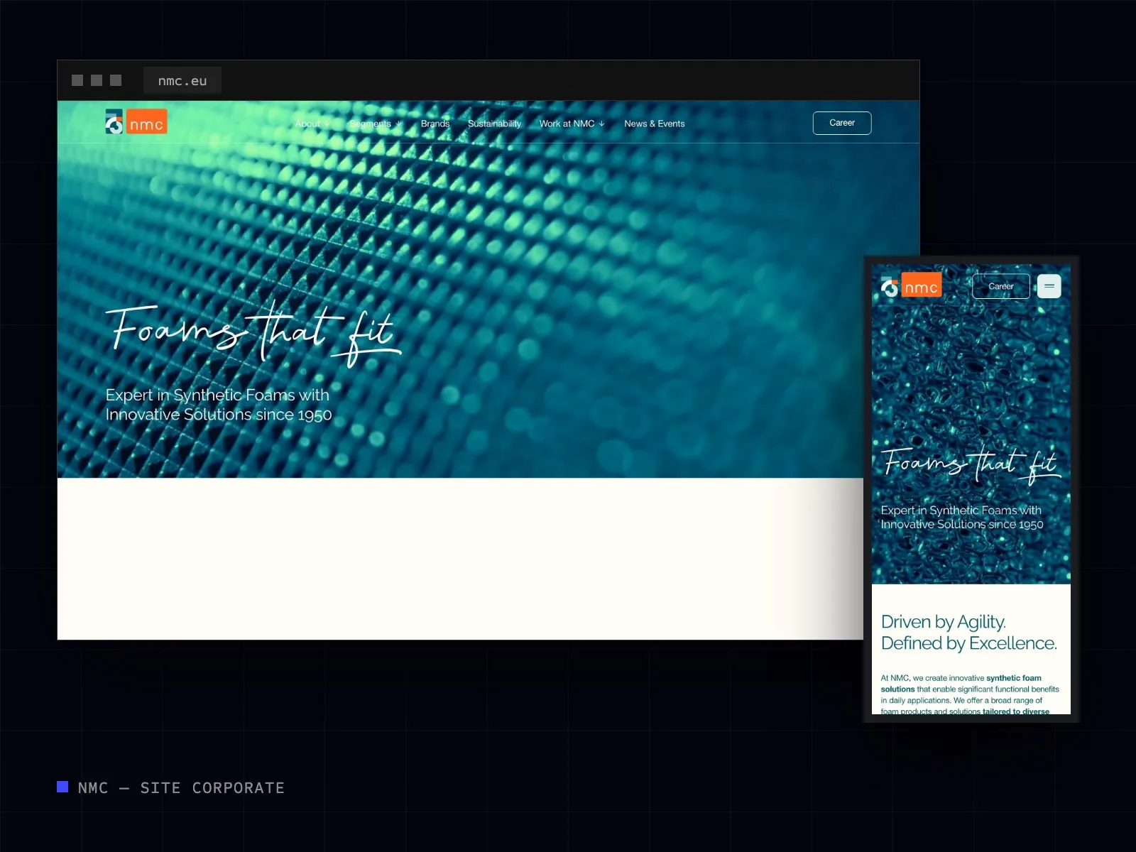 Site NMC sur ordinateur et sur mobile
