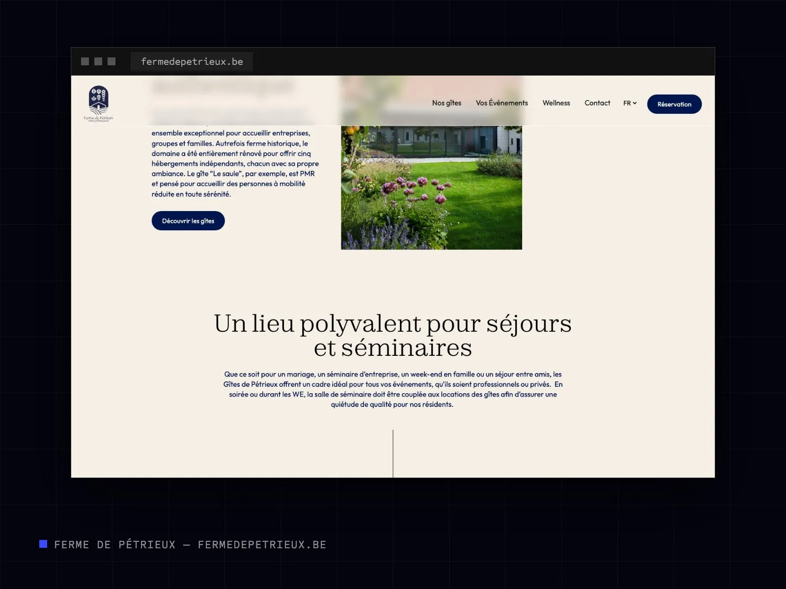 Section intérieure du site Ferme de Pétrieux