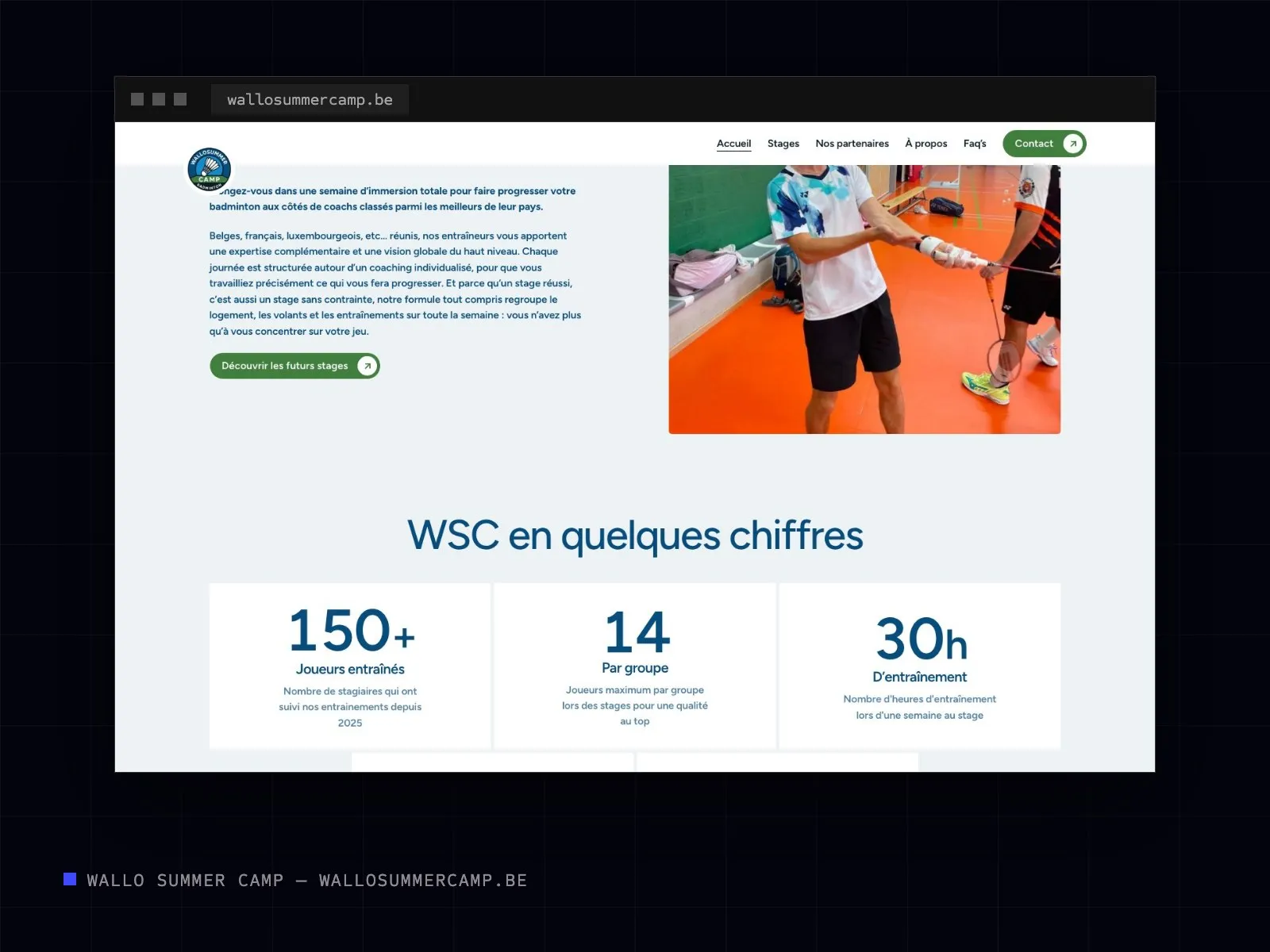 Section intérieure du site Wallo Summer Camp