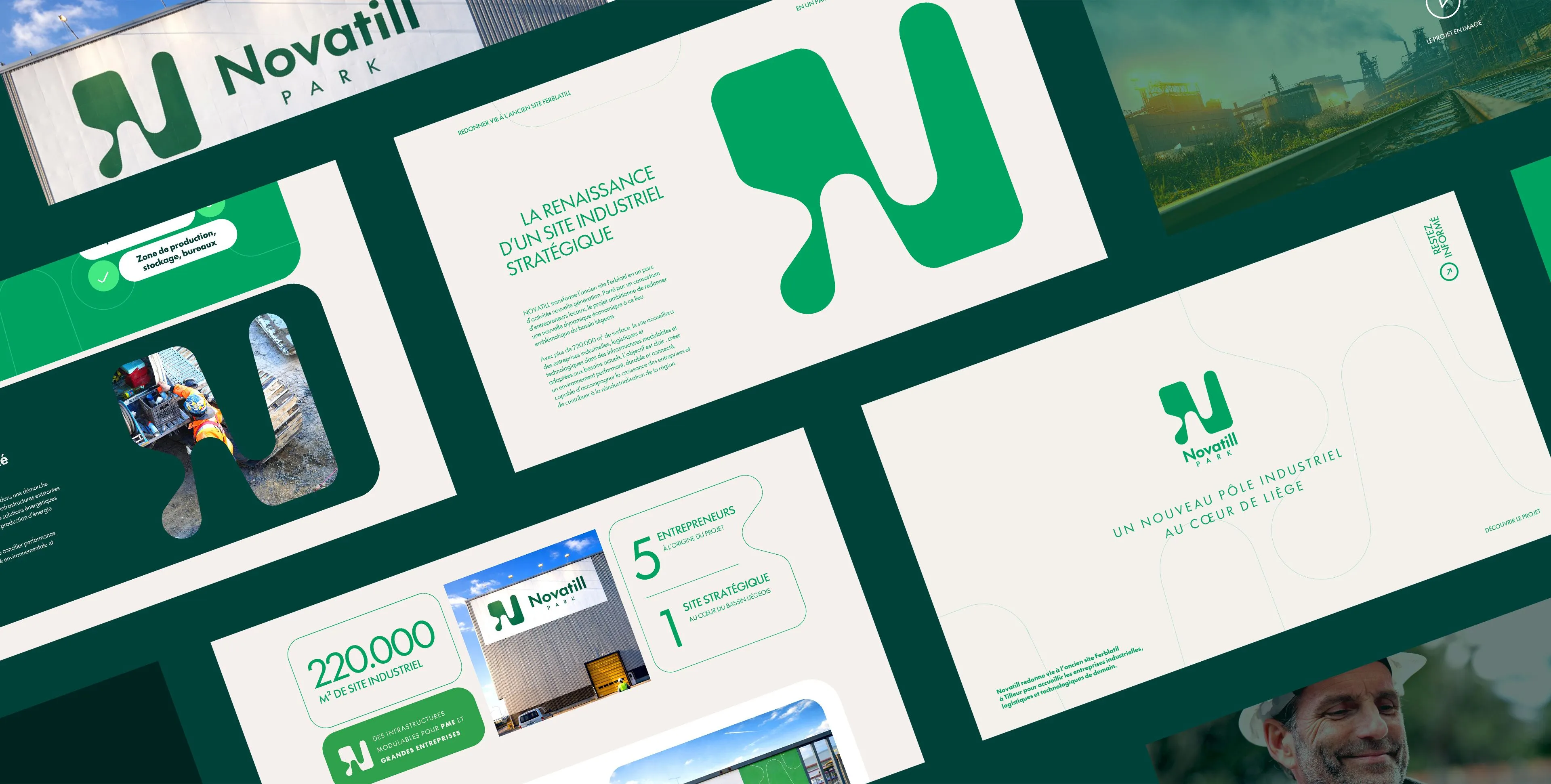 Pages du site Novatill Park sur ordinateur