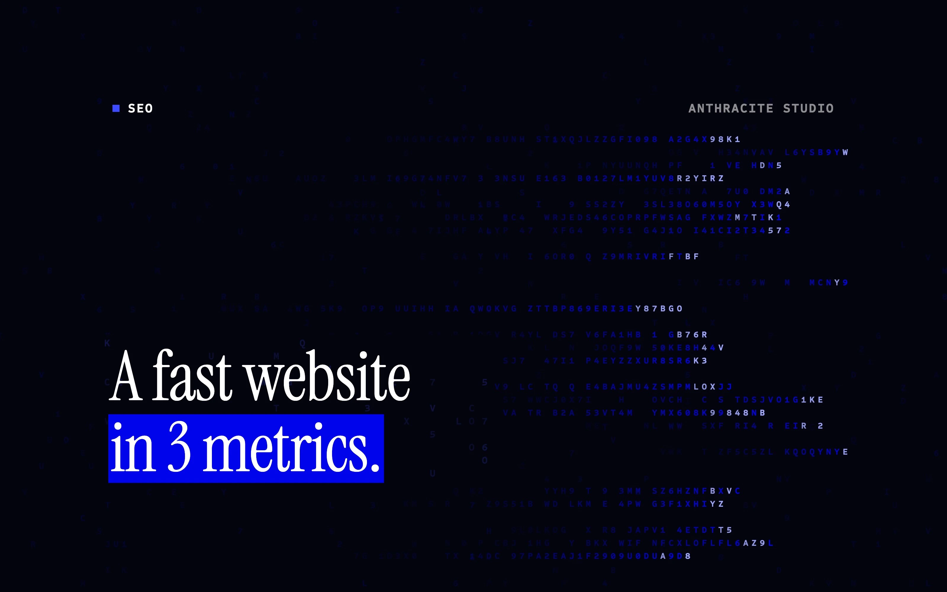 Article title on a dark background, surrounded by blue characters